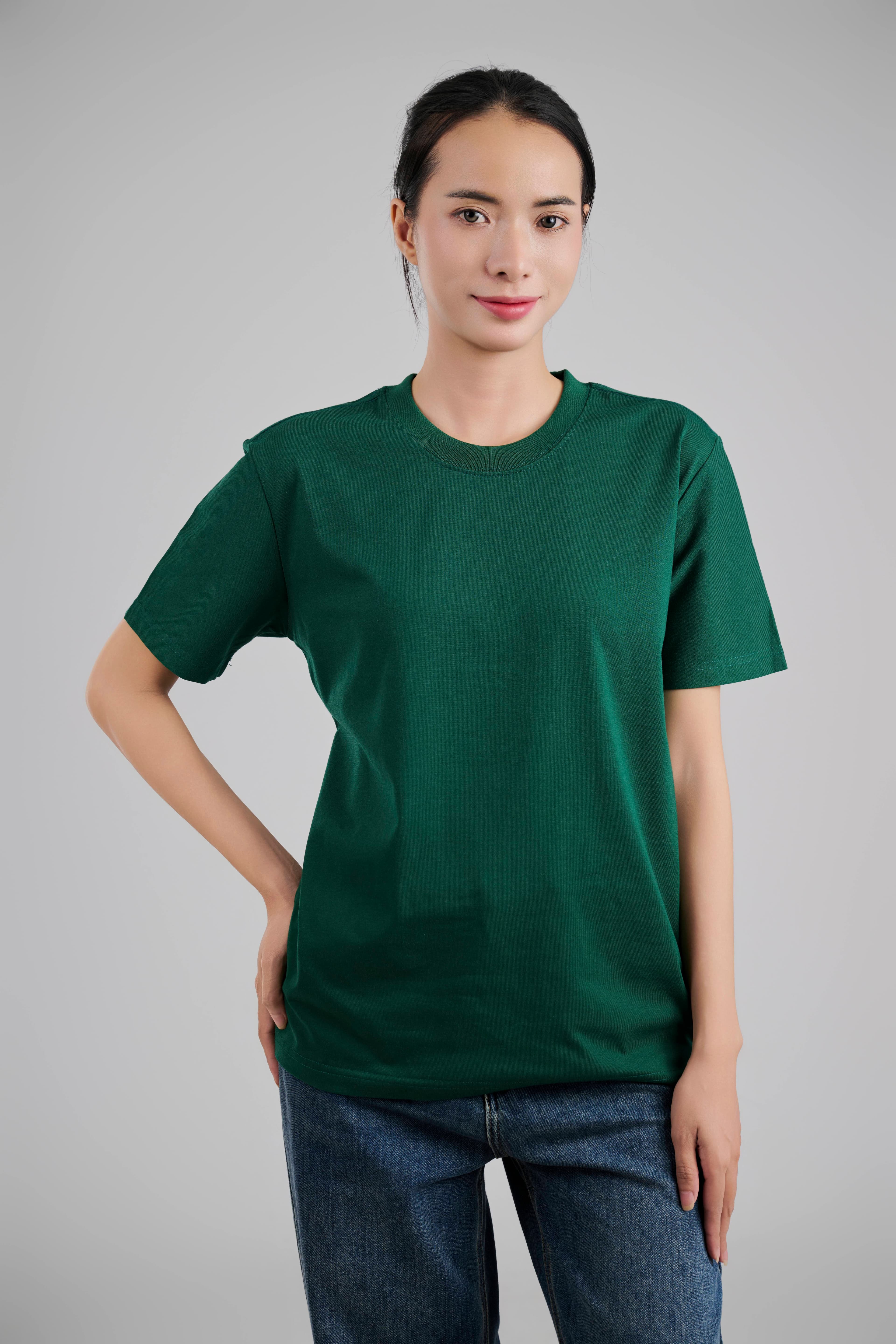 Áo thun cotton 2 chiều basic cổ tròn, co giãn thoáng mát