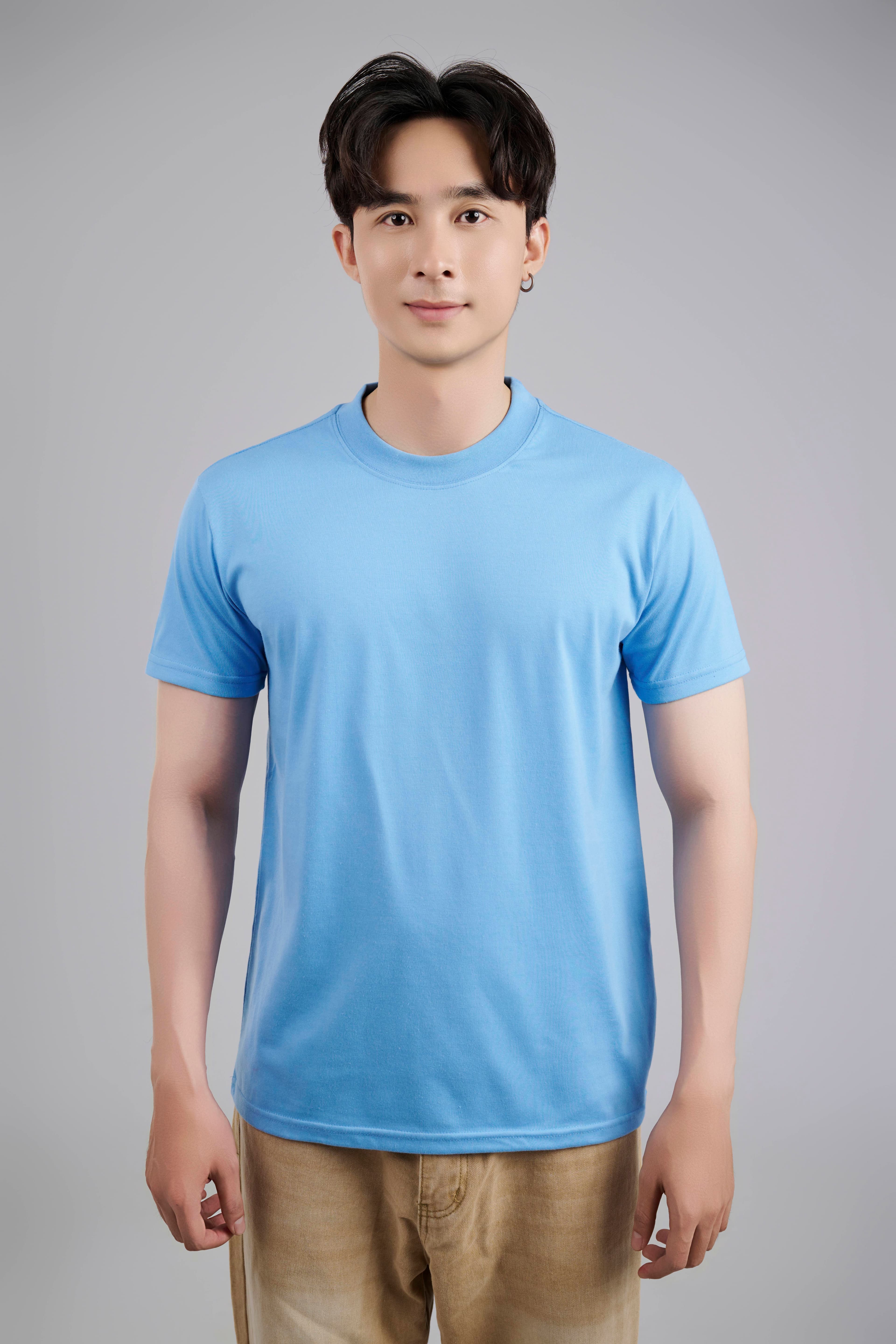 Áo thun cotton 2 chiều basic cổ tròn, co giãn thoáng mát