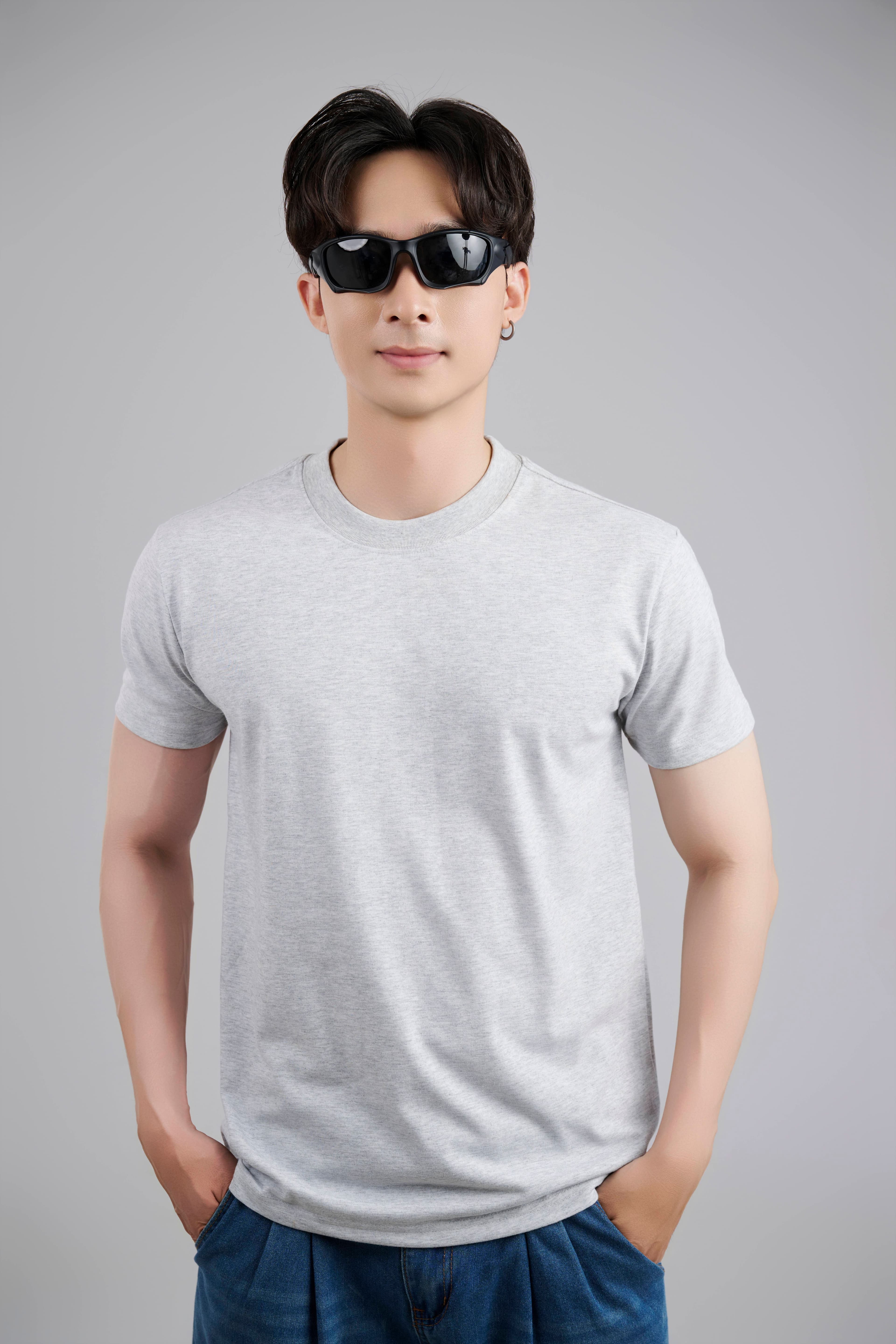 Áo thun cotton 2 chiều basic cổ tròn, co giãn thoáng mát