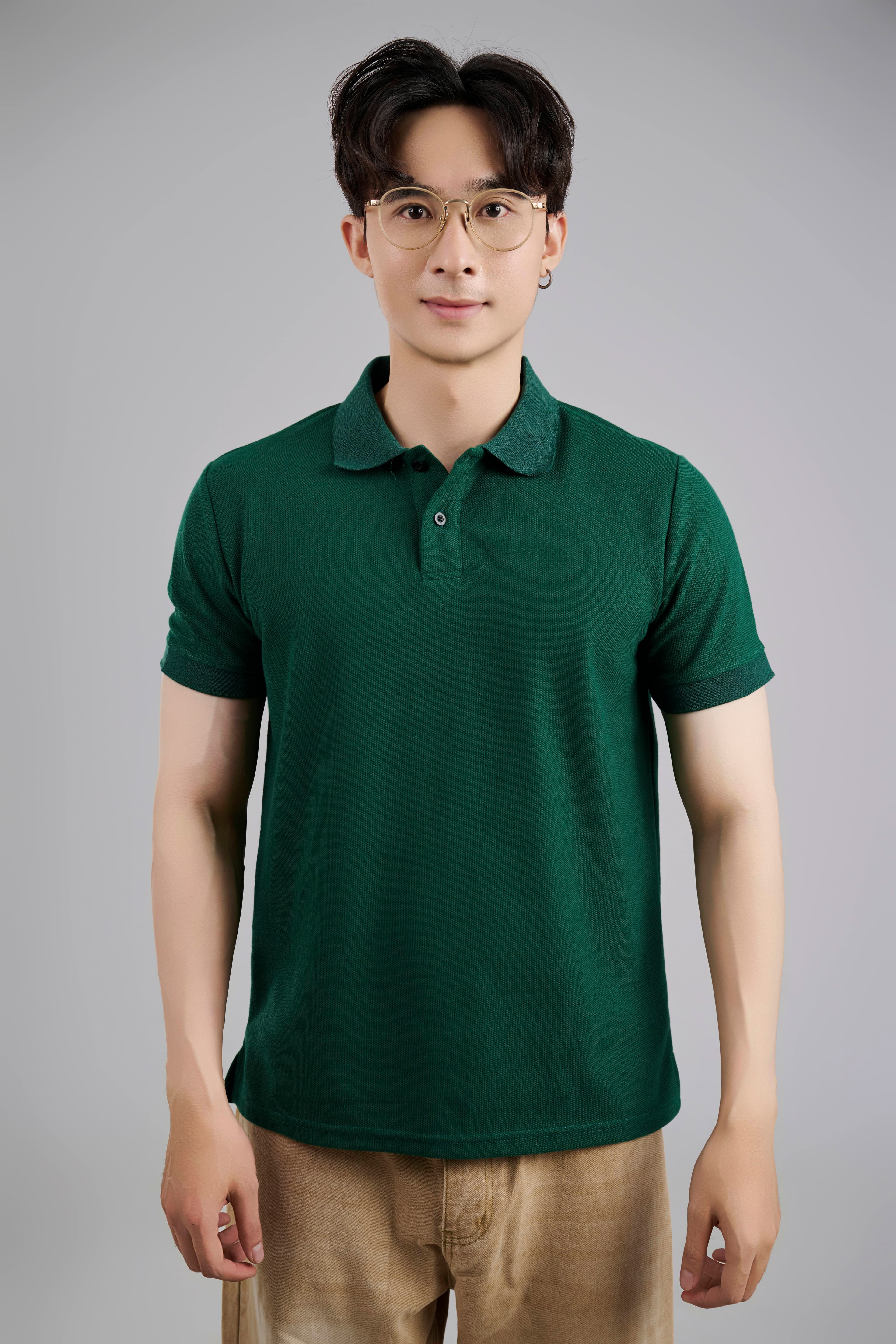 Áo polo unisex chất vải cao cấp cá sấu lục giác
