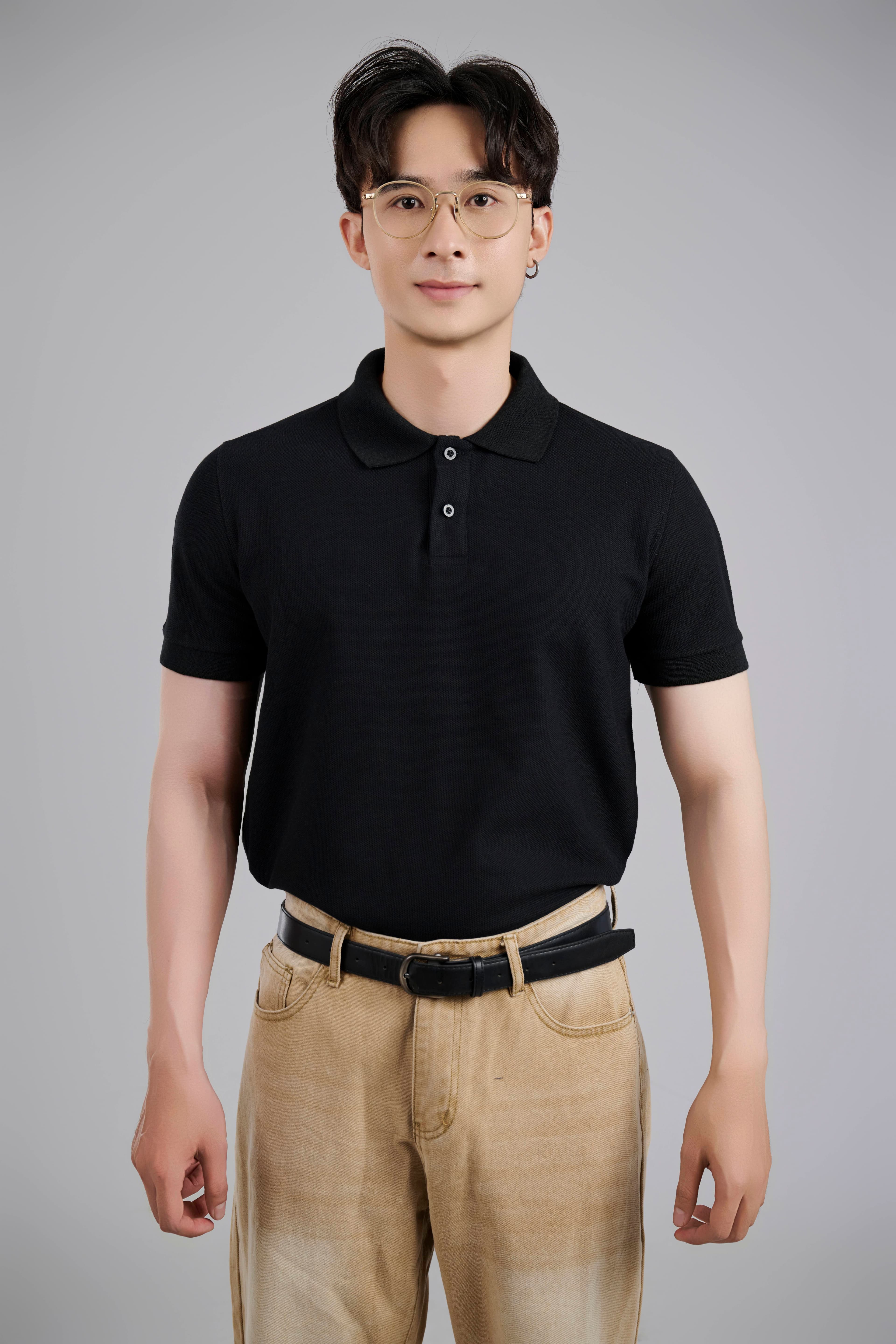 Áo polo unisex chất vải cao cấp cá sấu lục giác